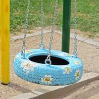 7 little words Tire Swings